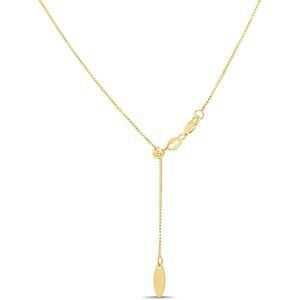 Women Yellow Box 925 Sterling Silver 14-24" Adjustable Chain Necklace Jewelry